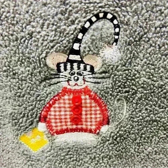 AVALON Womens Cat & Mouse Christmas Sweater Sz
M Gray - Picture 7 of 12